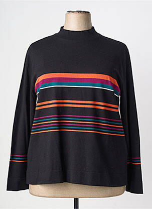 Pull coupe cintrée manches longues noir GRIFFON femme