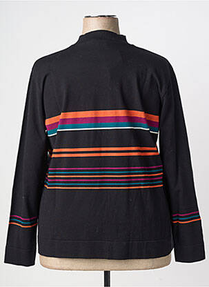 Pull coupe cintrée manches longues noir GRIFFON femme