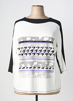T-shirt manches 3/4 manches 3/4 noir FRANK WALDER femme