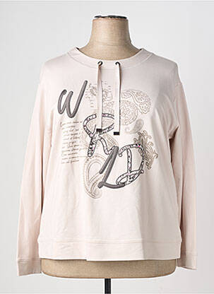 Sweat-shirt stretch manches longues beige THOMAS RABE femme