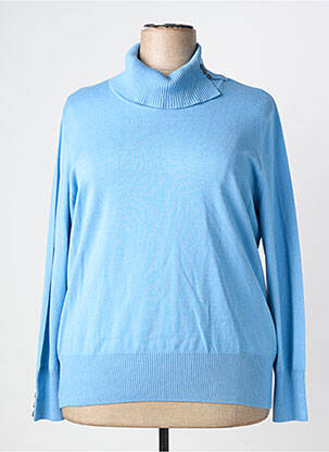 Pull col roulé stretch manches longues bleu RABE femme