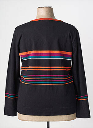 Pull col v manches longues noir GRIFFON femme
