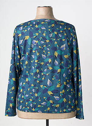 Pull coupe cintrée manches longues bleu GRIFFON femme