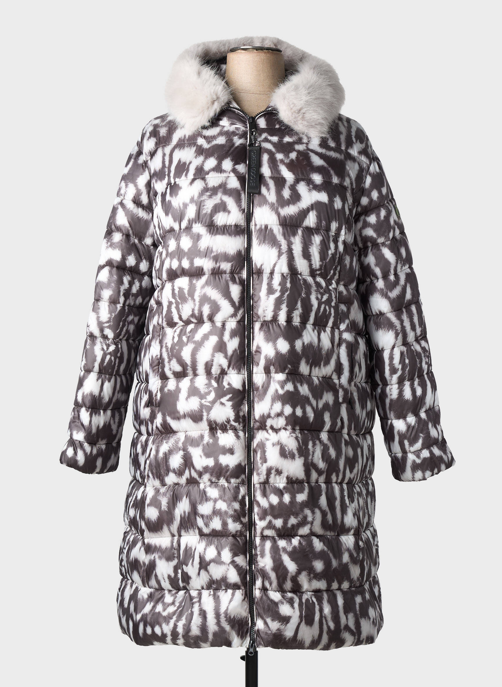 Doudoune manches longues a capuche gris GREEN GOOSE femme