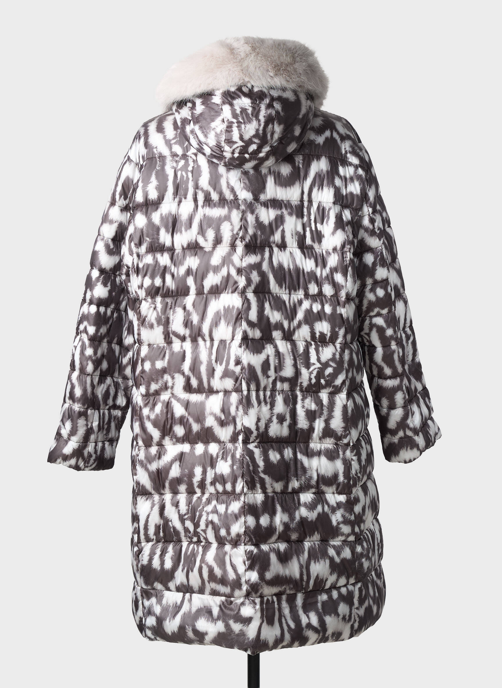 Doudoune manches longues a capuche gris GREEN GOOSE femme
