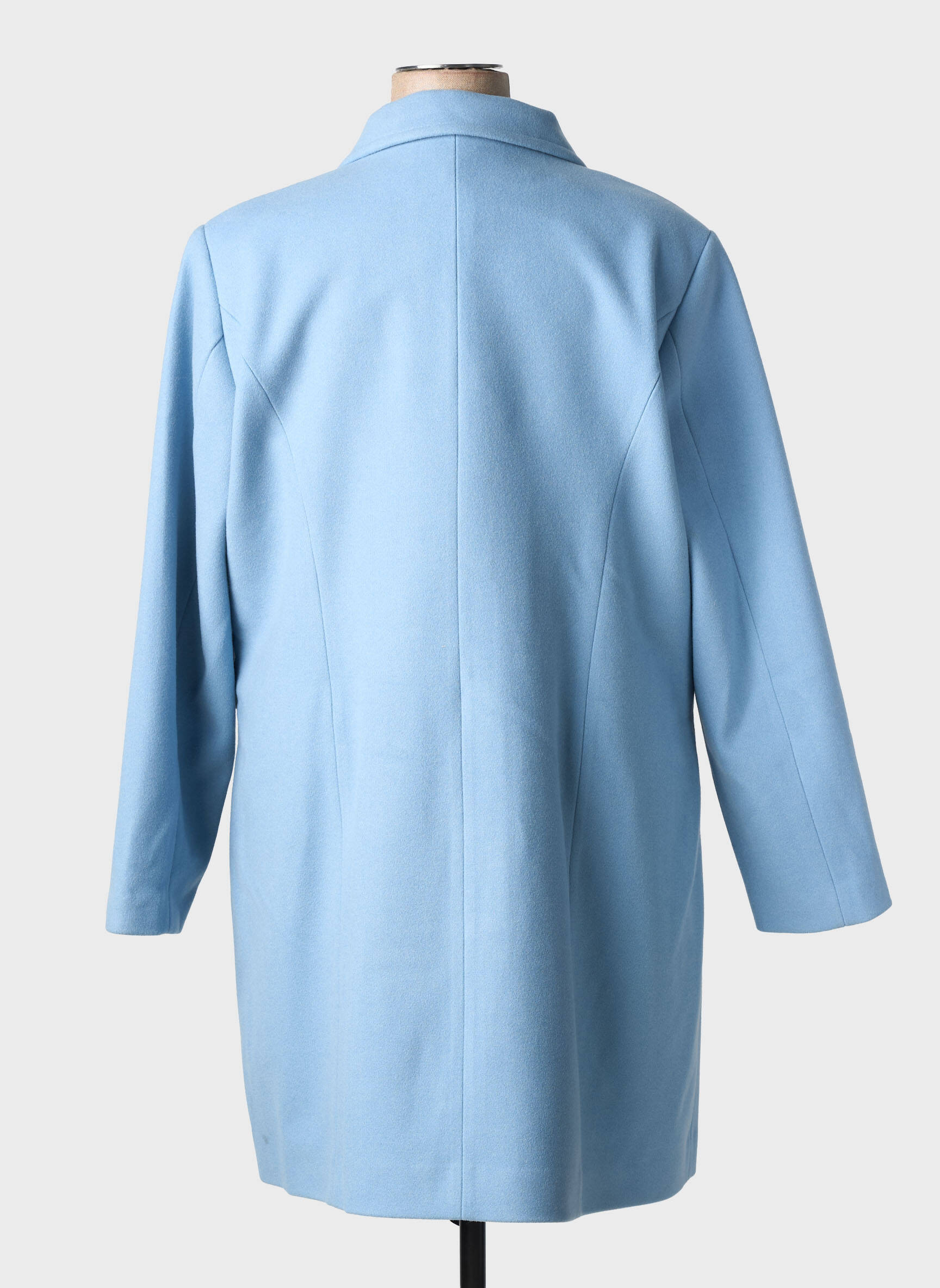 Manteau long coupe cintrée sans capuche bleu C.MISSARO femme