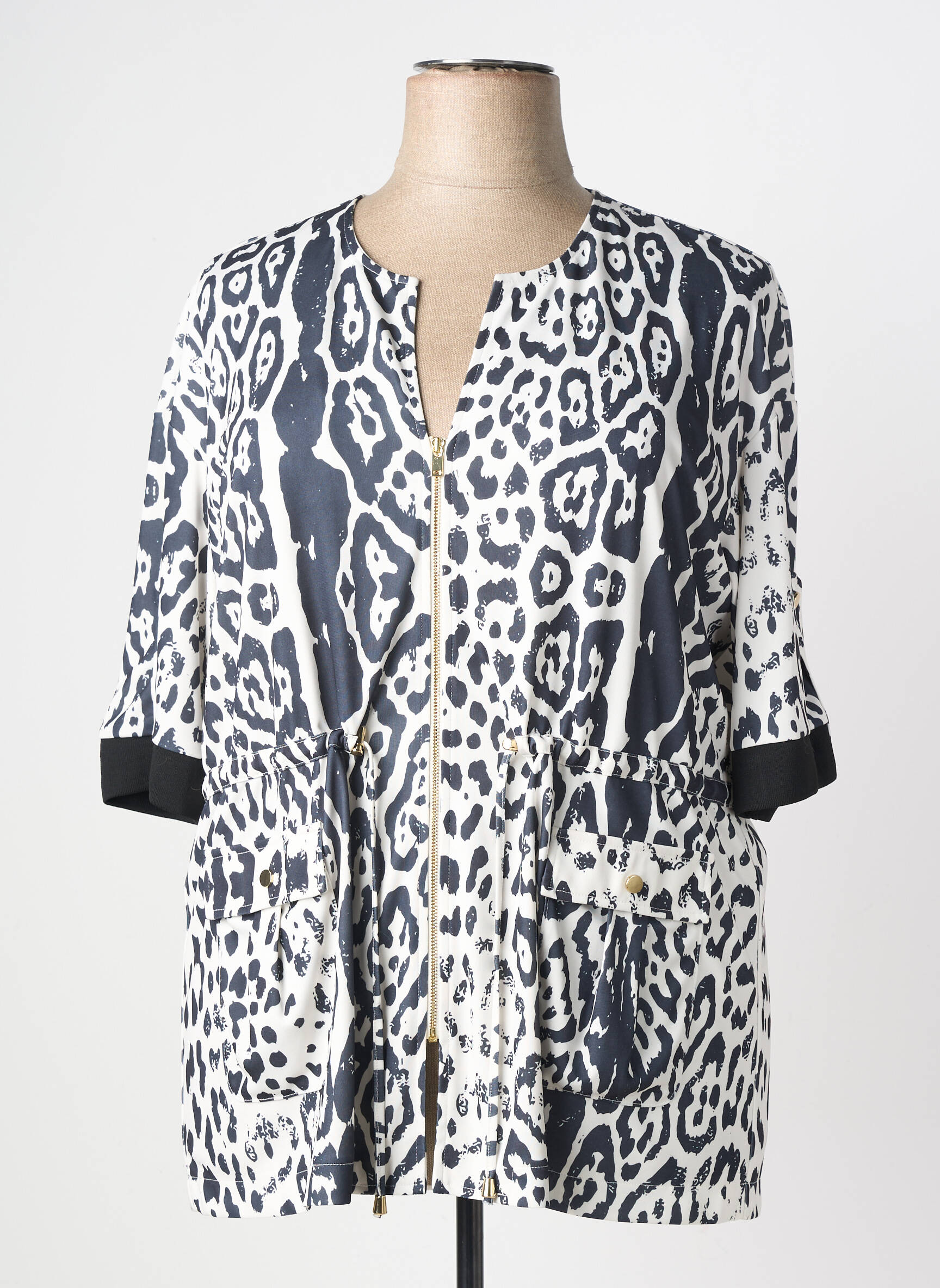 Veste casual col rond noir FUEGO WOMAN femme