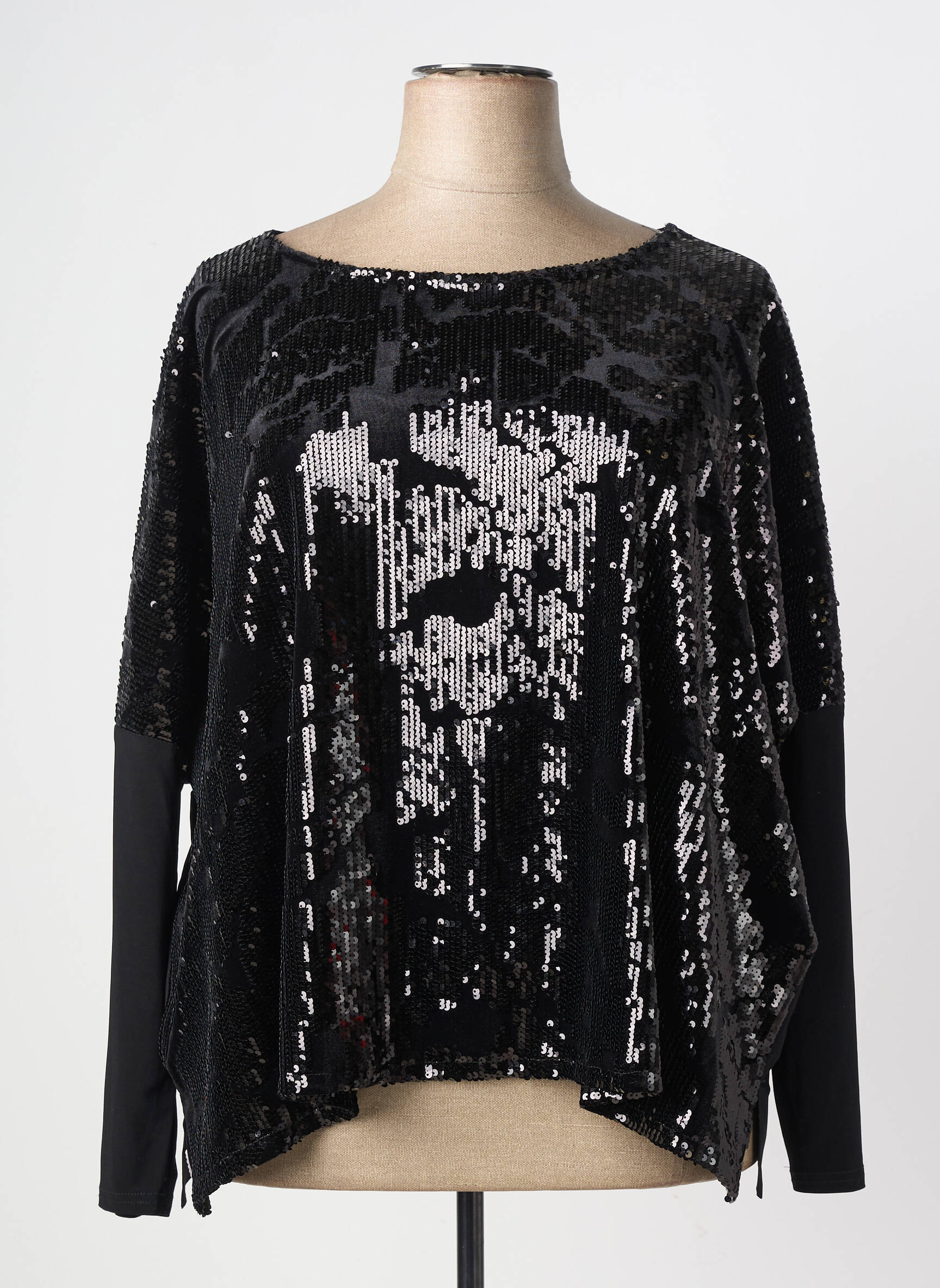 Top manches longues manches longues noir JOSEPH RIBKOFF femme
