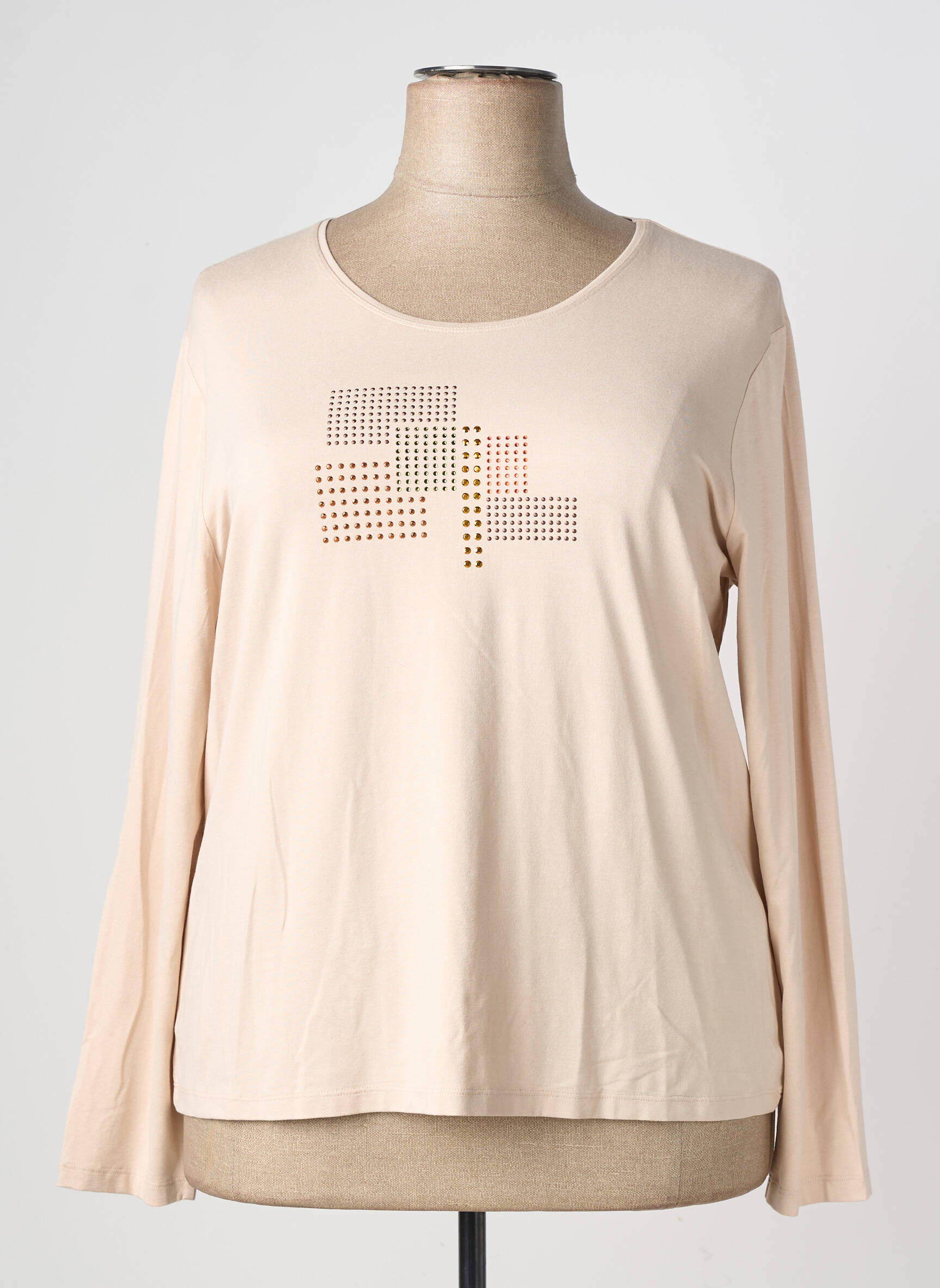 T-shirt manches longues manches longues beige GRIFFON femme