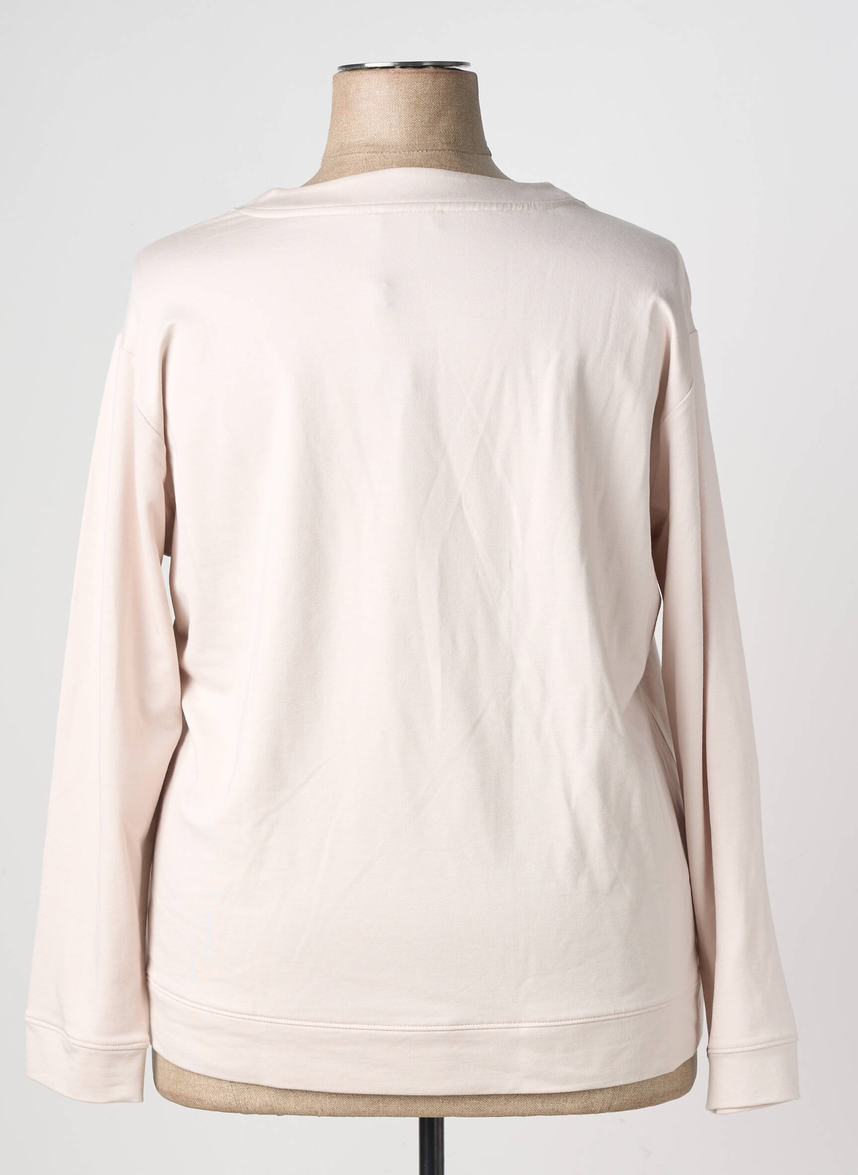 Sweat-shirt stretch manches longues beige THOMAS RABE femme