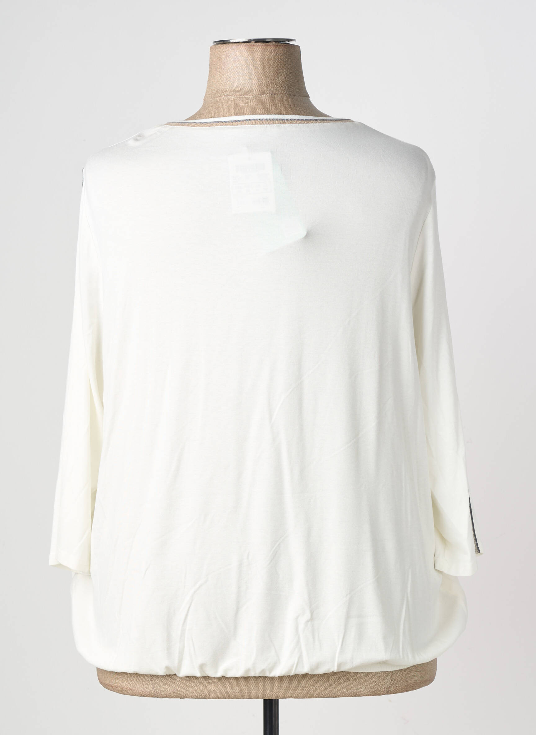 T-shirt manches 3/4 manches 3/4 beige FRANK WALDER femme
