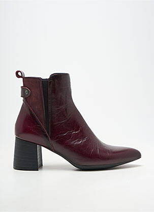 Bottes cubain talon de 4 à 6cm rouge DORKING femme