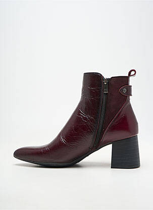 Bottes cubain talon de 4 à 6cm rouge DORKING femme