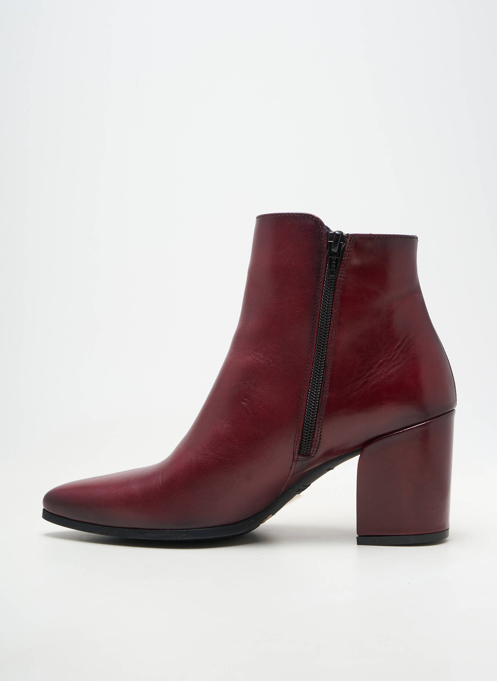 Bottines/boots matière lisse talon de 7 à 9cm rouge DORKING femme