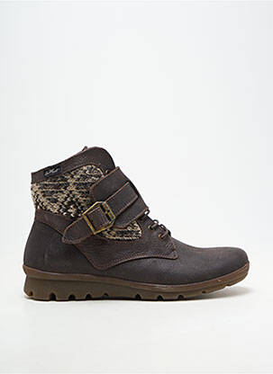 Bottines/boots matière lisse talon plat jusqu'à 3cm gris ON FOOT femme