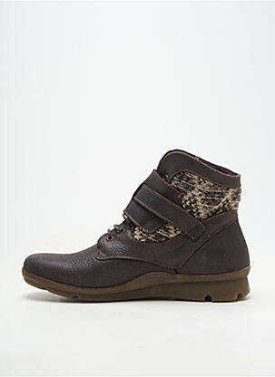 Bottines/boots matière lisse talon plat jusqu'à 3cm gris ON FOOT femme
