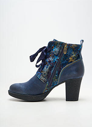 Bottines/boots nubuck talon de 7 à 9cm bleu LAURA VITA femme