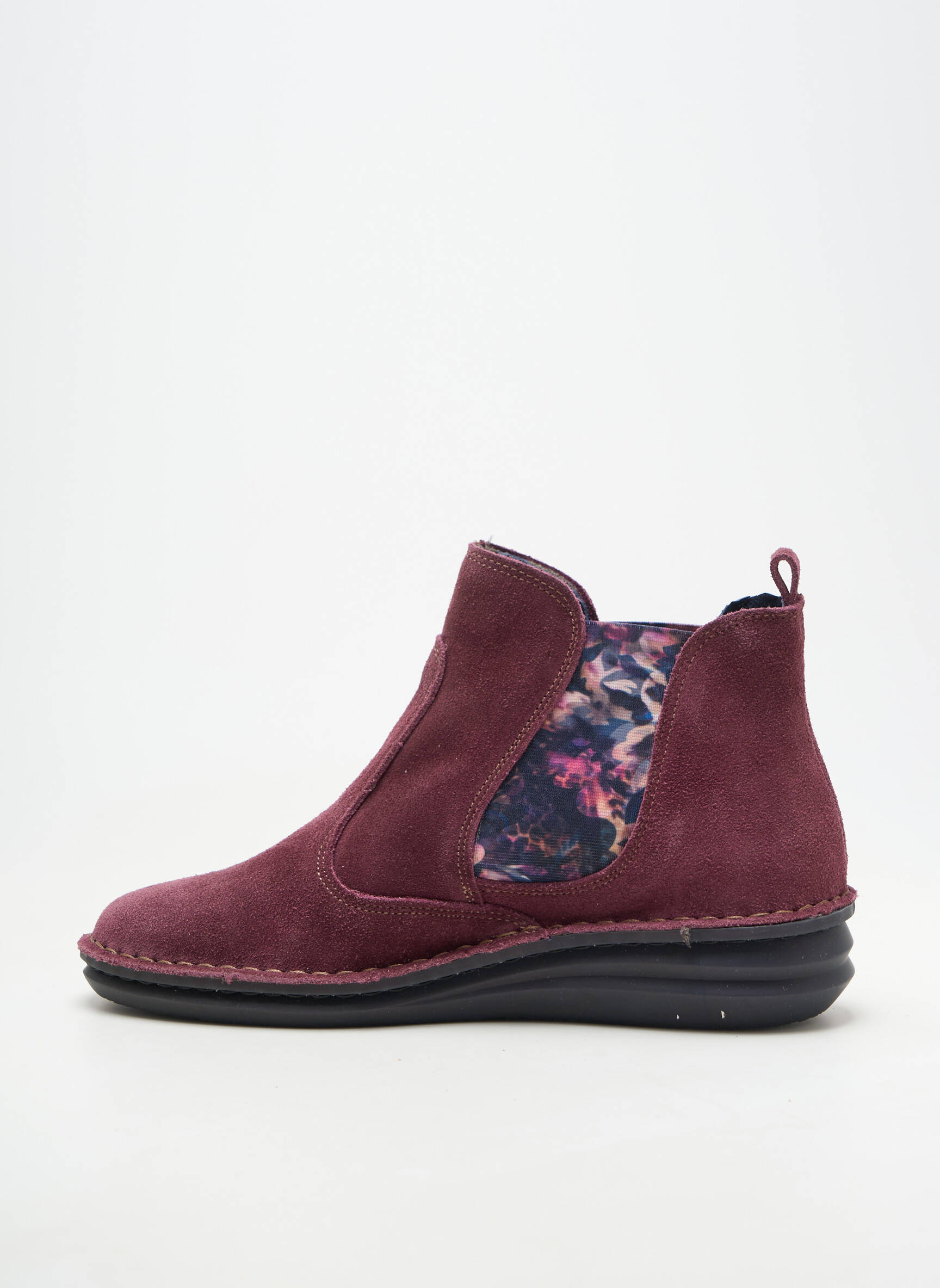 Bottines/boots nubuck talon plat jusqu'à 3cm violet ON FOOT femme