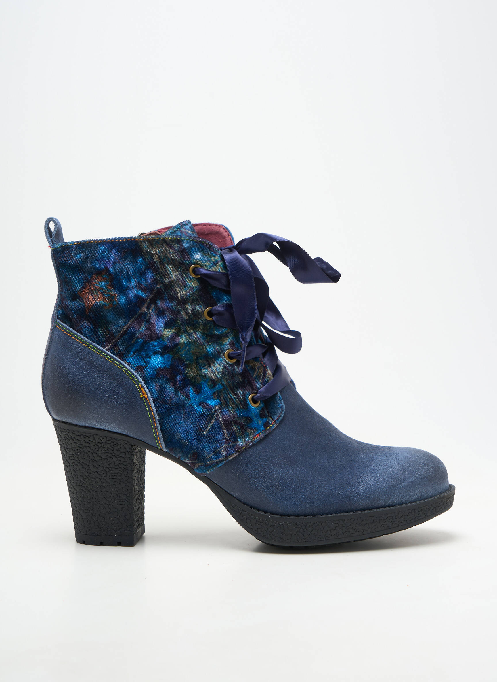 Bottines/boots nubuck talon de 7 à 9cm bleu LAURA VITA femme