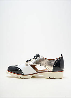 Derbies matière lisse talon plat jusqu'à 3cm blanc FUGITIVE BY FRANCESCO ROSSI femme