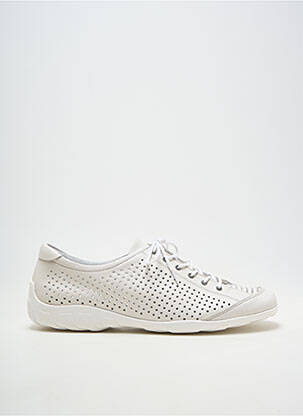 Baskets matière lisse talon plat jusqu'à 3cm blanc REMONTE femme