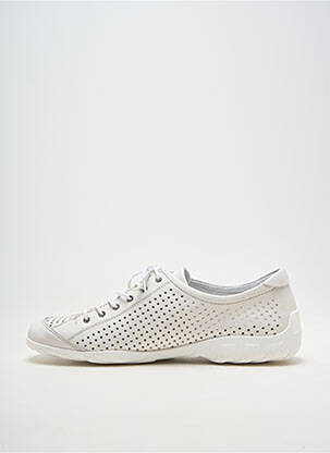 Baskets matière lisse talon plat jusqu'à 3cm blanc REMONTE femme