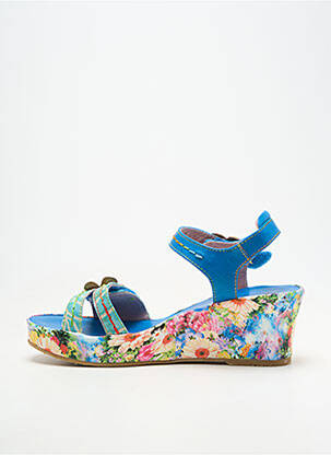 Sandales/nu pieds talon compensé talon de 4 à 6cm bleu LAURA VITA femme