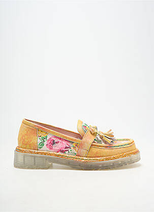 Mocassins chiquet talon plat jusqu'à 3cm jaune LAURA VITA femme