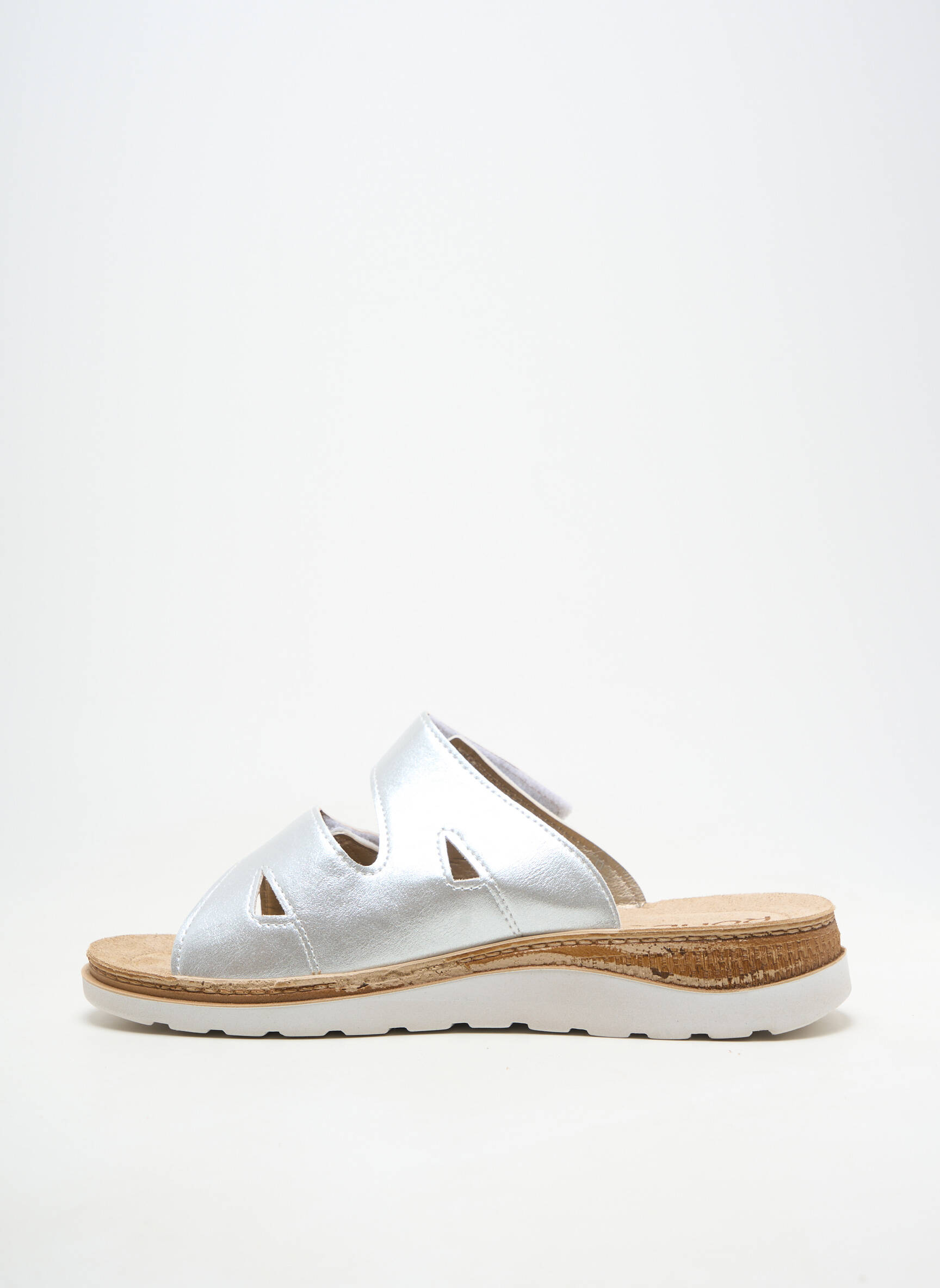 Mules/sabots matière lisse talon plat jusqu'à 3cm gris ROHDE femme