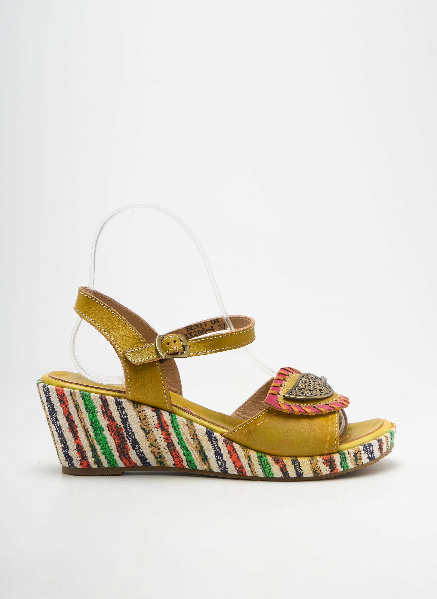 Sandales/nu pieds talon compensé talon de 4 à 6cm jaune LAURA VITA femme