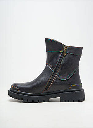 Bottines/boots matière lisse talon plat jusqu'à 3cm noir LAURA VITA femme