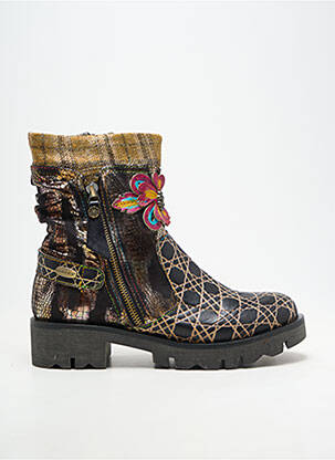 Bottines/boots matière lisse talon de 4 à 6cm noir LAURA VITA femme
