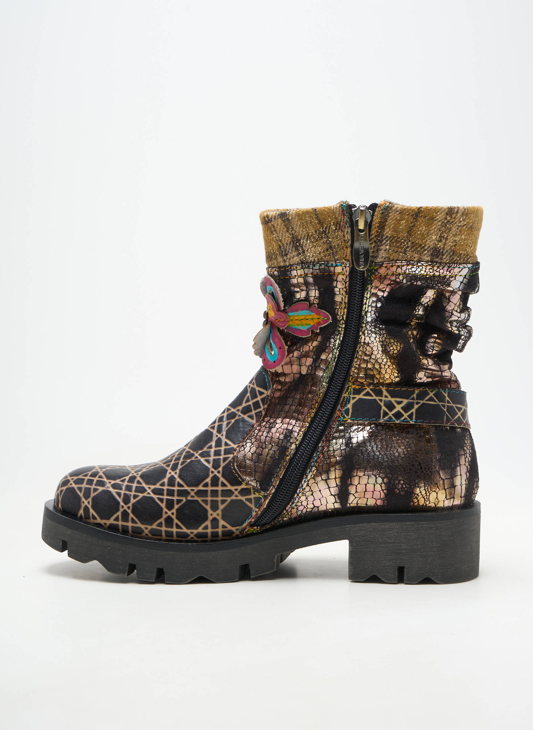 Bottines/boots matière lisse talon de 4 à 6cm noir LAURA VITA femme