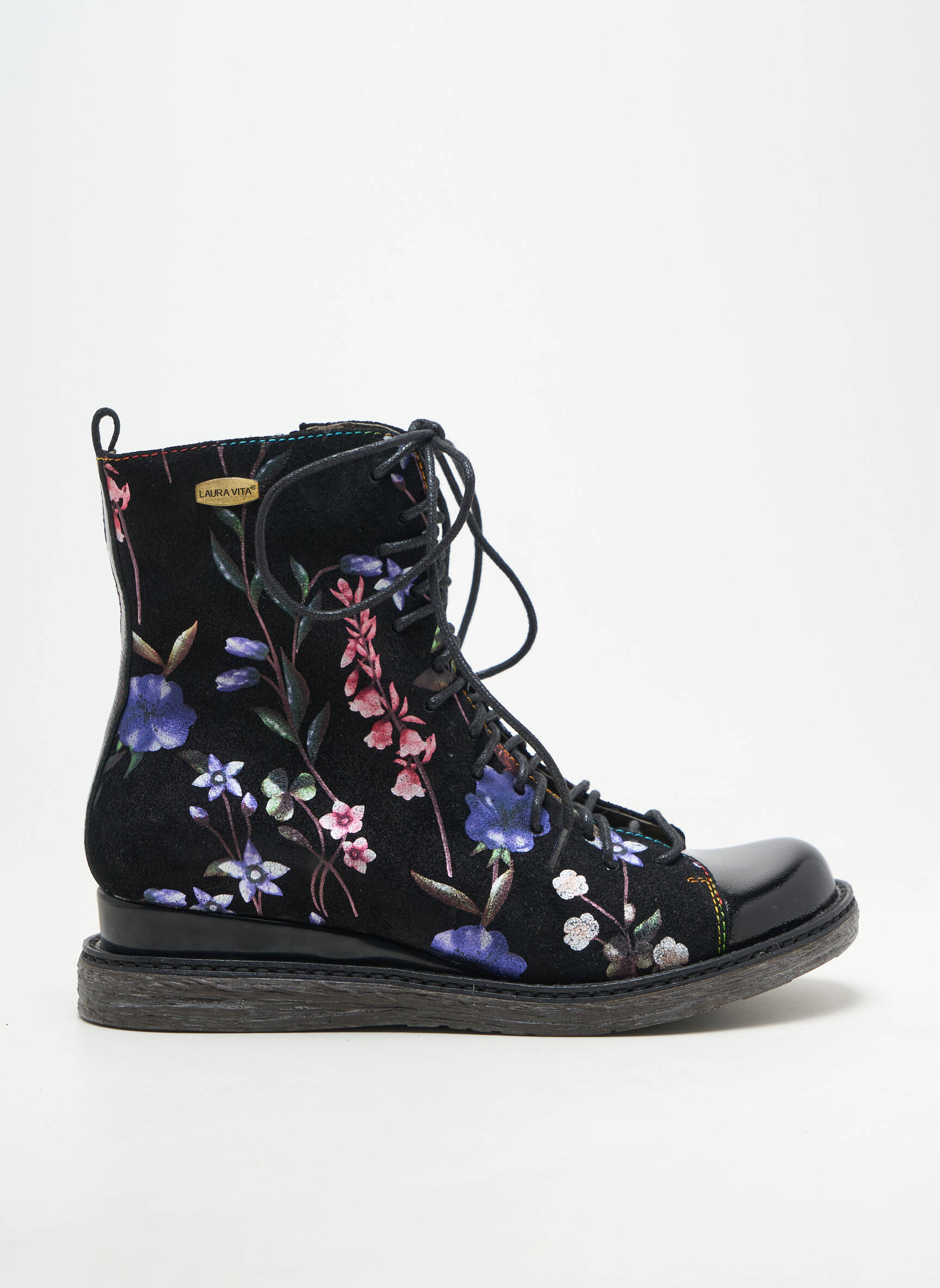 Bottines/boots tissage satiné talon de 4 à 6cm noir LAURA VITA femme