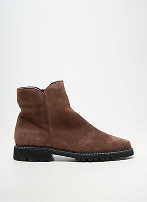 Bottines/boots nubuck talon plat jusqu'à 3cm marron BRUNATE femme