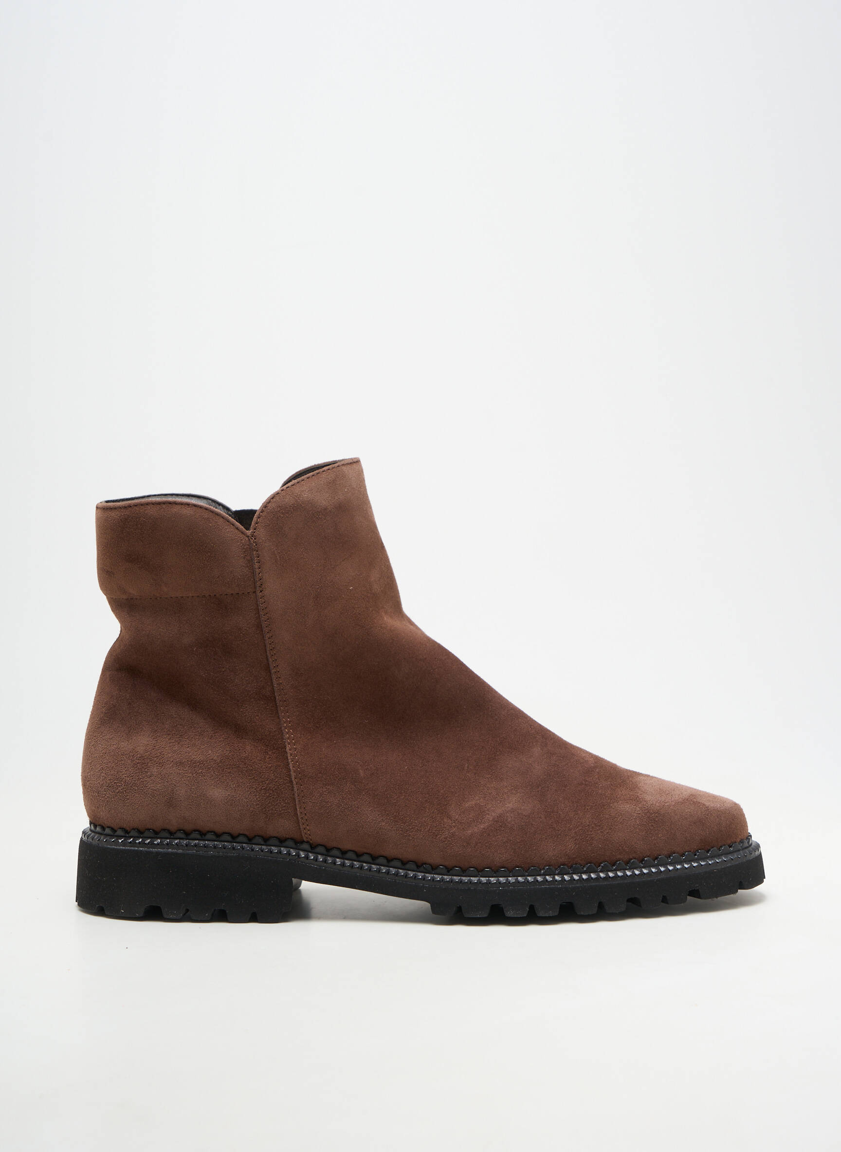 Bottines/boots nubuck talon plat jusqu'à 3cm marron BRUNATE femme