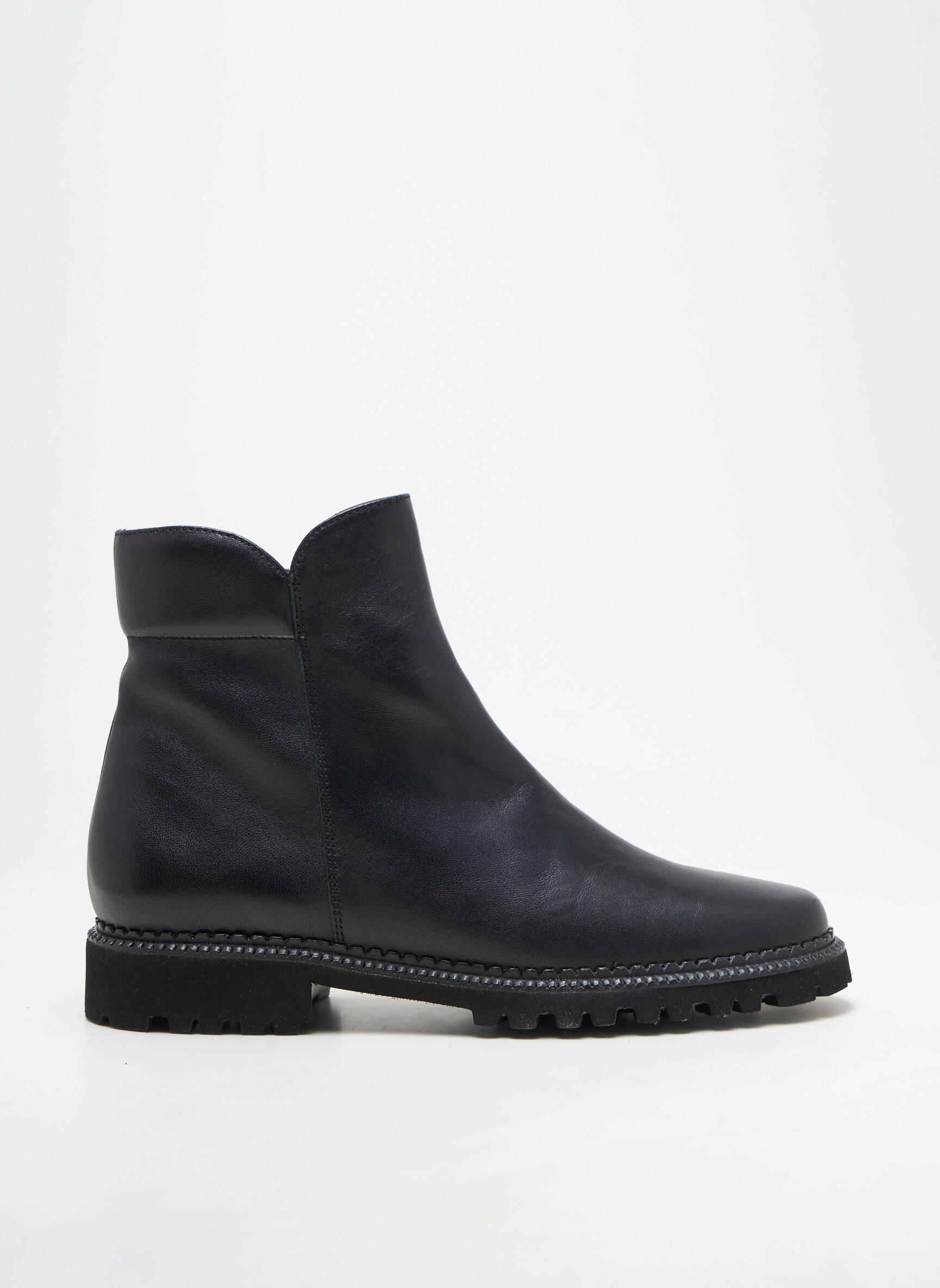 Bottines/boots matière lisse talon plat jusqu'à 3cm noir BRUNATE femme