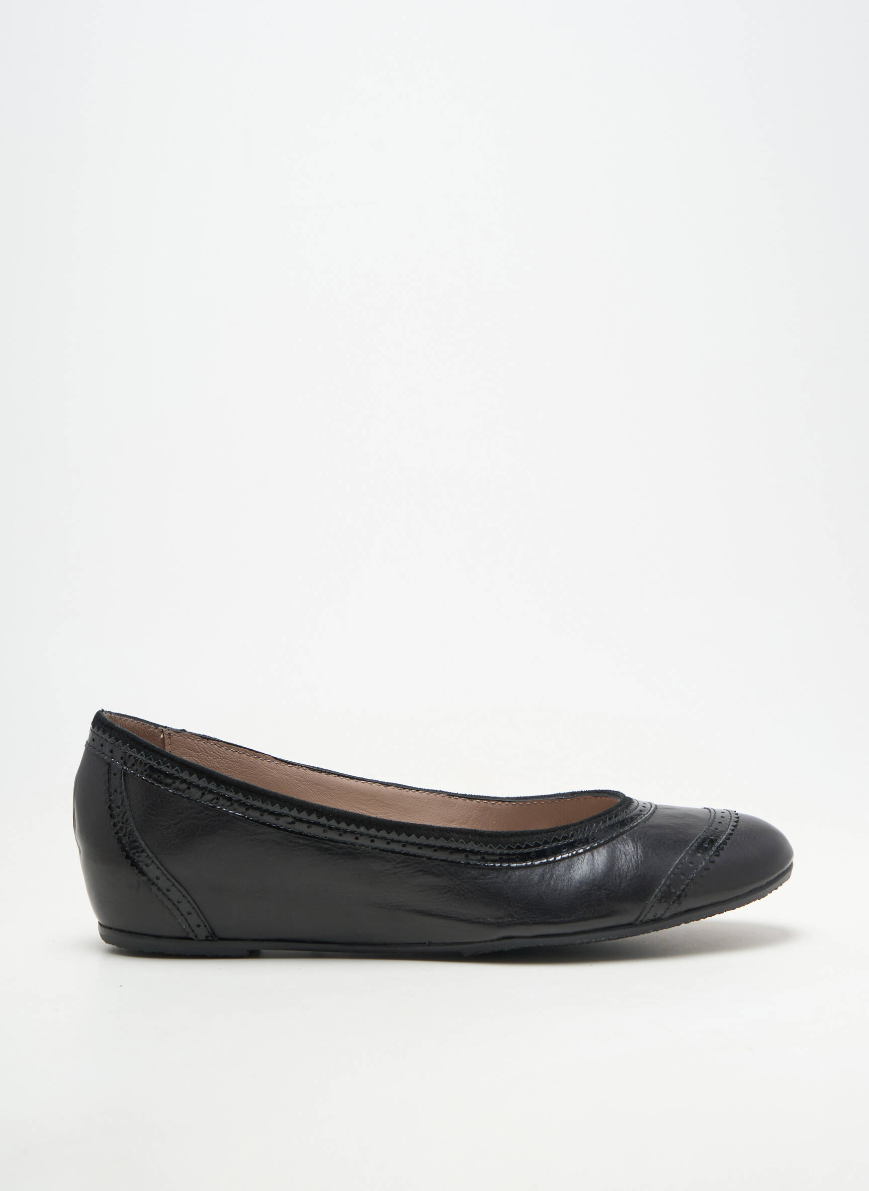 Ballerines matière lisse talon plat jusqu'à 3cm noir HOMERS femme