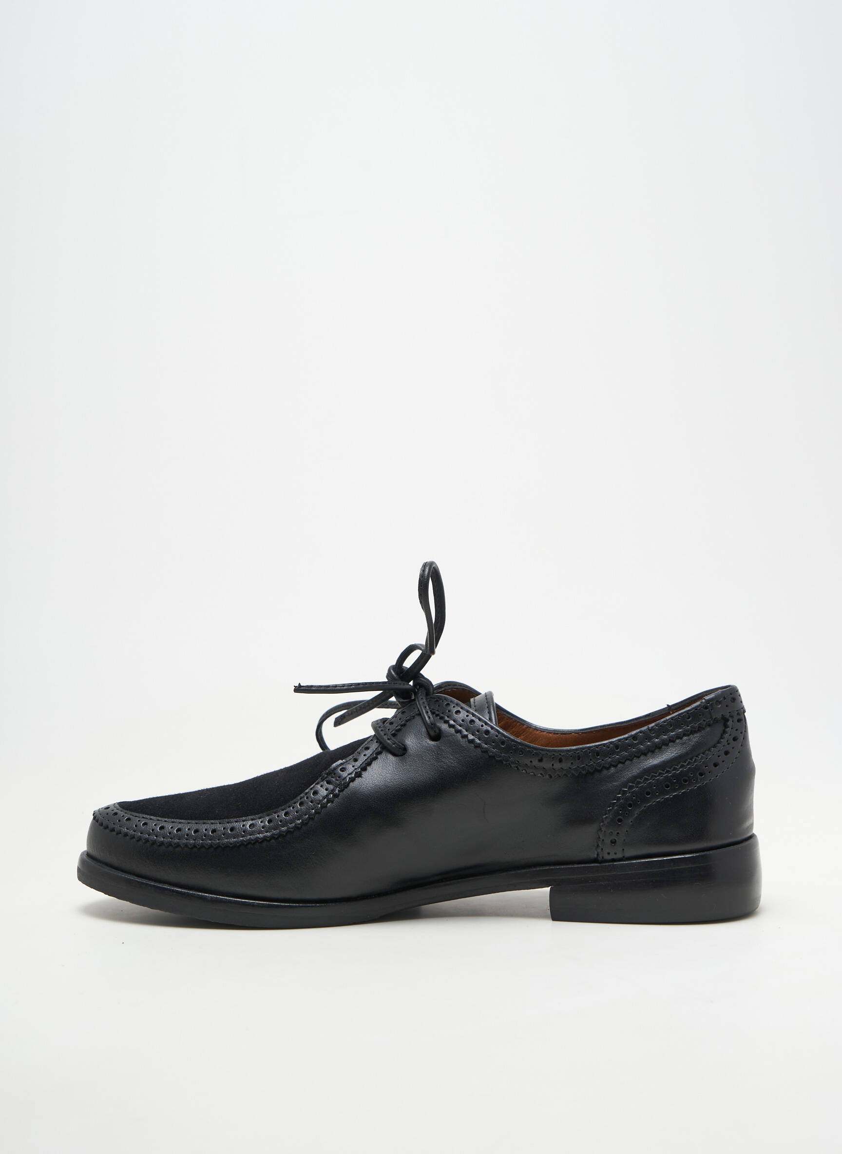 Derbies matière lisse talon plat jusqu'à 3cm noir HOMERS femme