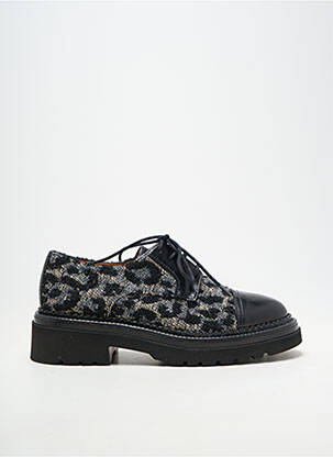 Mocassins matière lisse talon de 4 à 6cm noir HOMERS femme