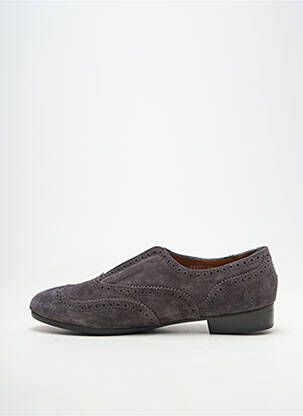 Derbies nubuck talon plat jusqu'à 3cm gris HOMERS femme