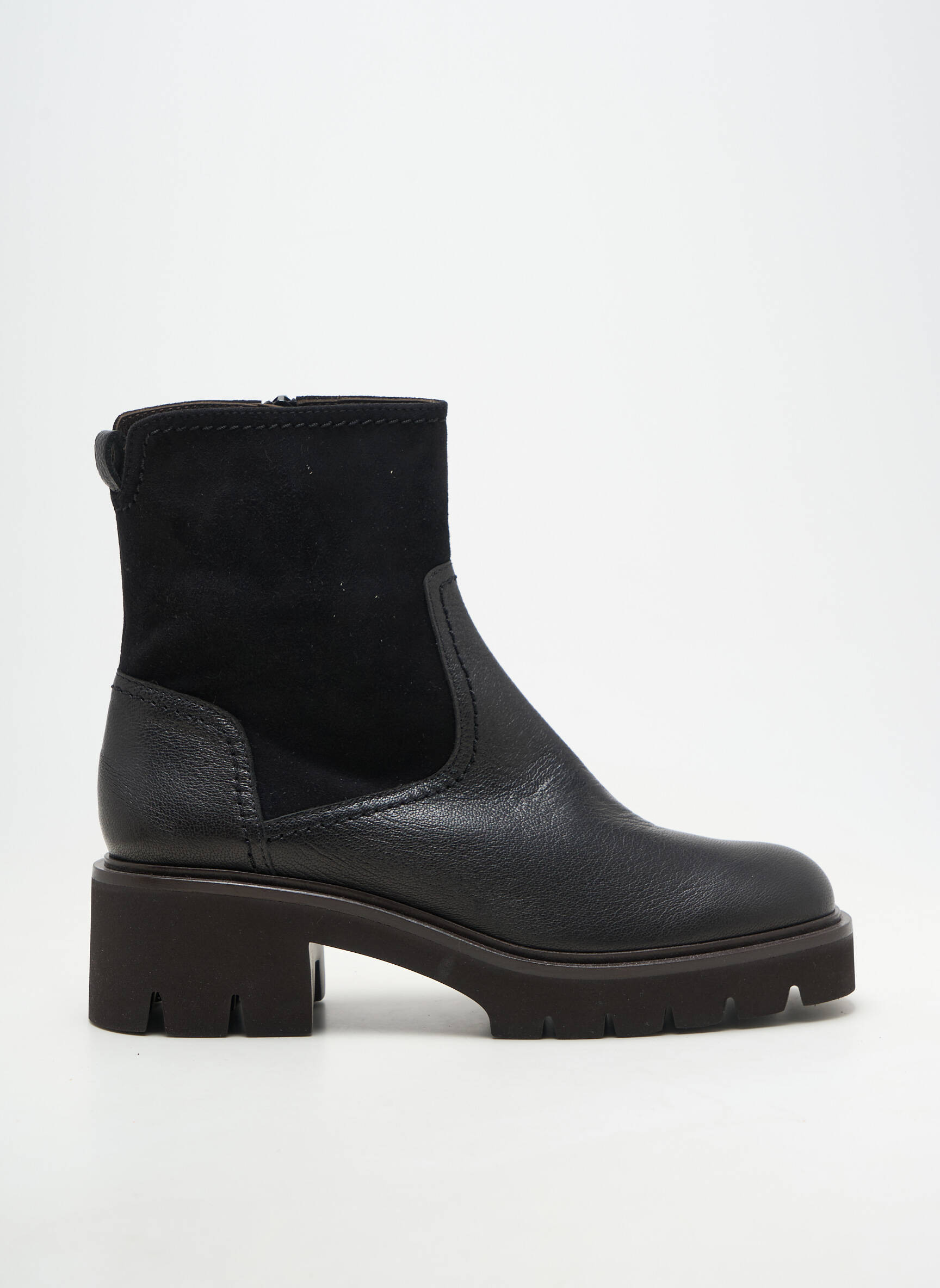 Bottines/boots matière lisse talon de 4 à 6cm noir BRUNATE femme