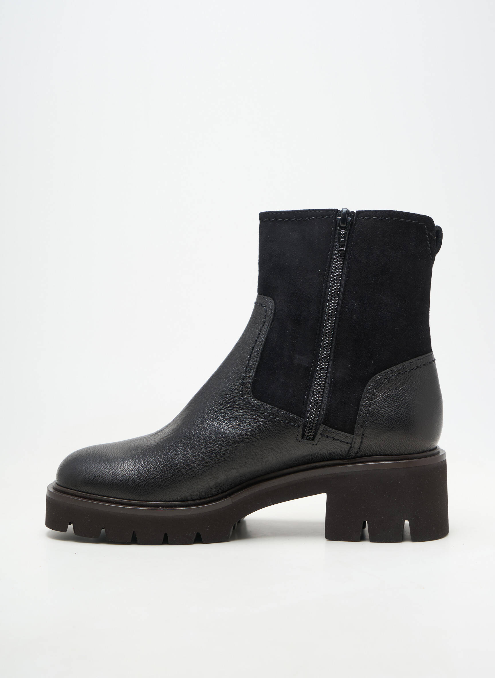 Bottines/boots matière lisse talon de 4 à 6cm noir BRUNATE femme