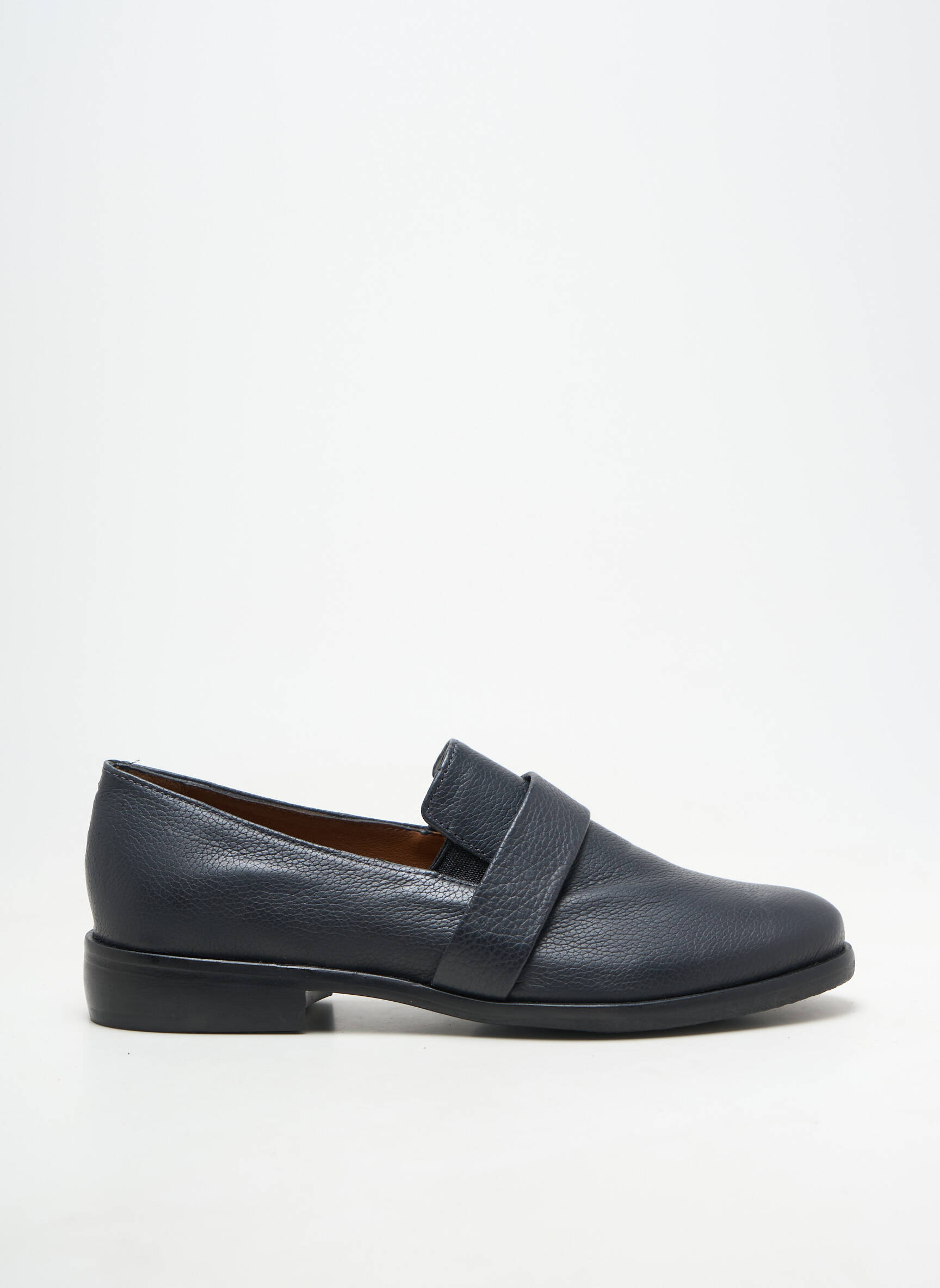 Mocassins matière lisse talon plat jusqu'à 3cm noir HOMERS femme