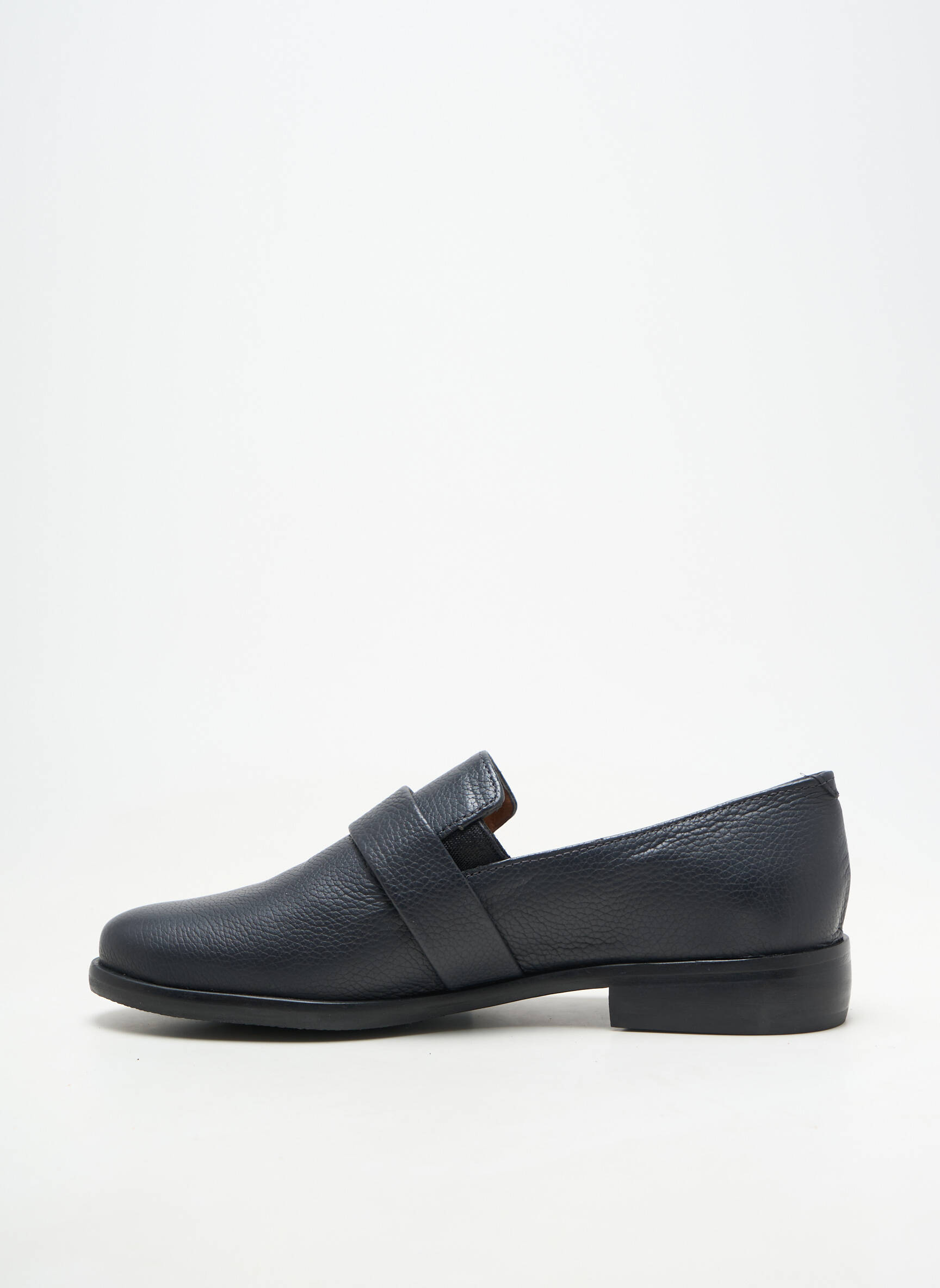 Mocassins matière lisse talon plat jusqu'à 3cm noir HOMERS femme