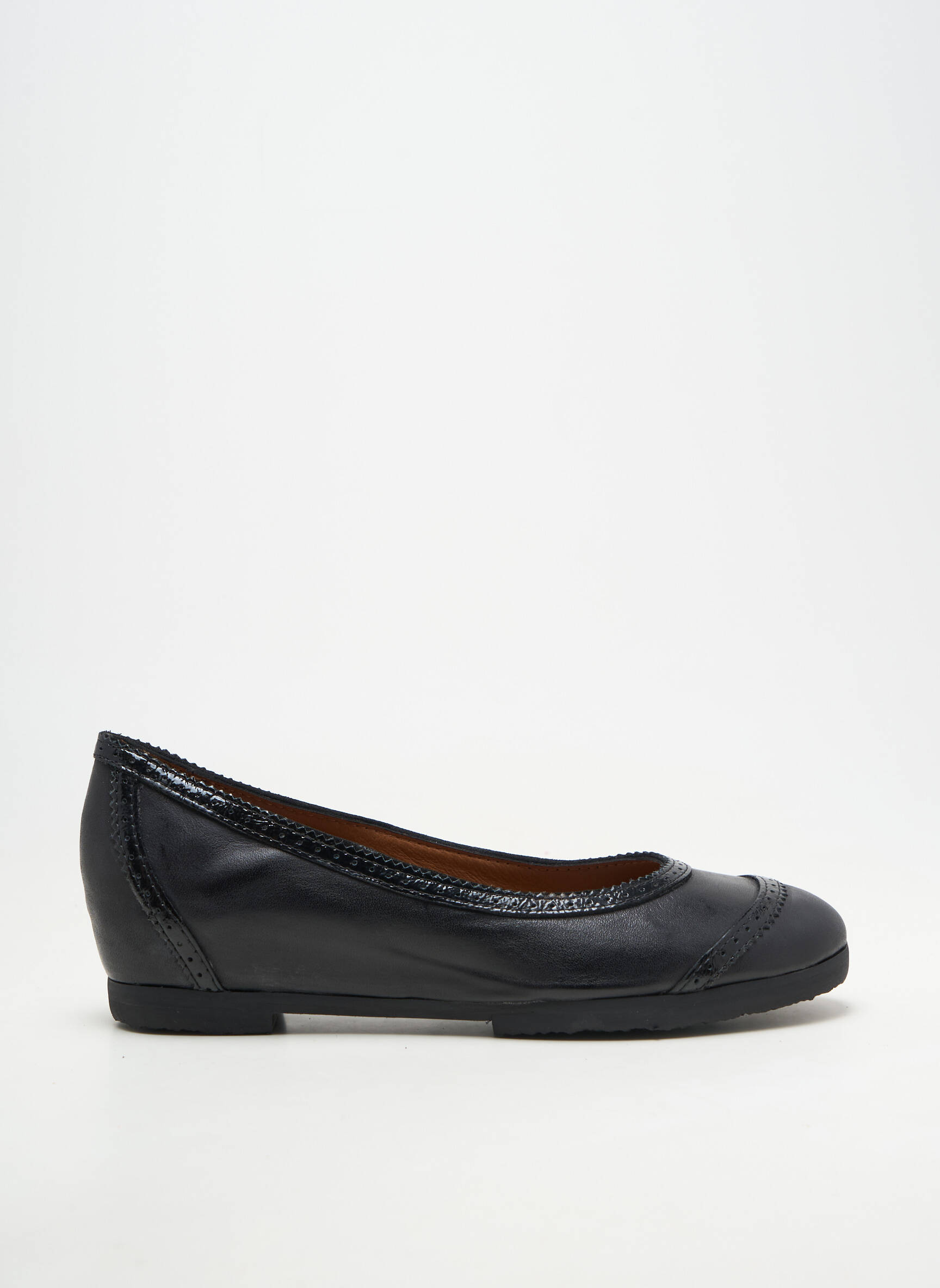 Ballerines matière lisse talon plat jusqu'à 3cm noir HOMERS femme