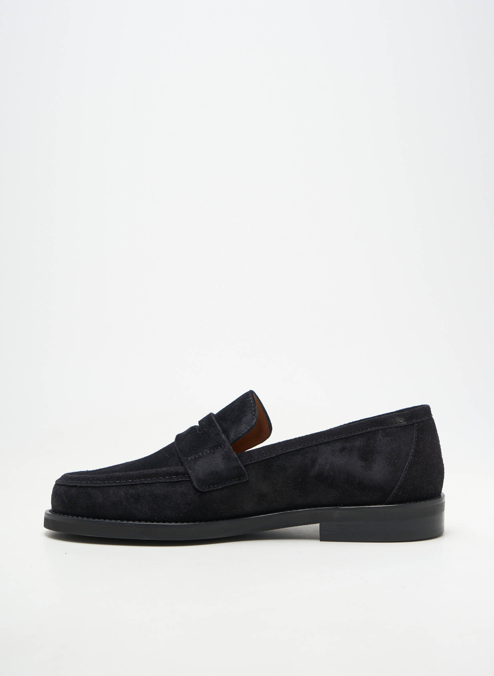 Mocassins nubuck talon plat jusqu'à 3cm noir HOMERS femme