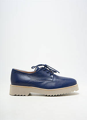 Derbies bout rond talon plat jusqu'à 3cm bleu HOMERS femme