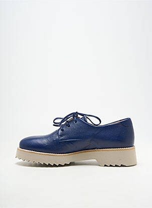Derbies bout rond talon plat jusqu'à 3cm bleu HOMERS femme