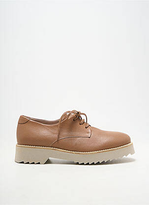 Derbies bout rond talon plat jusqu'à 3cm marron HOMERS femme